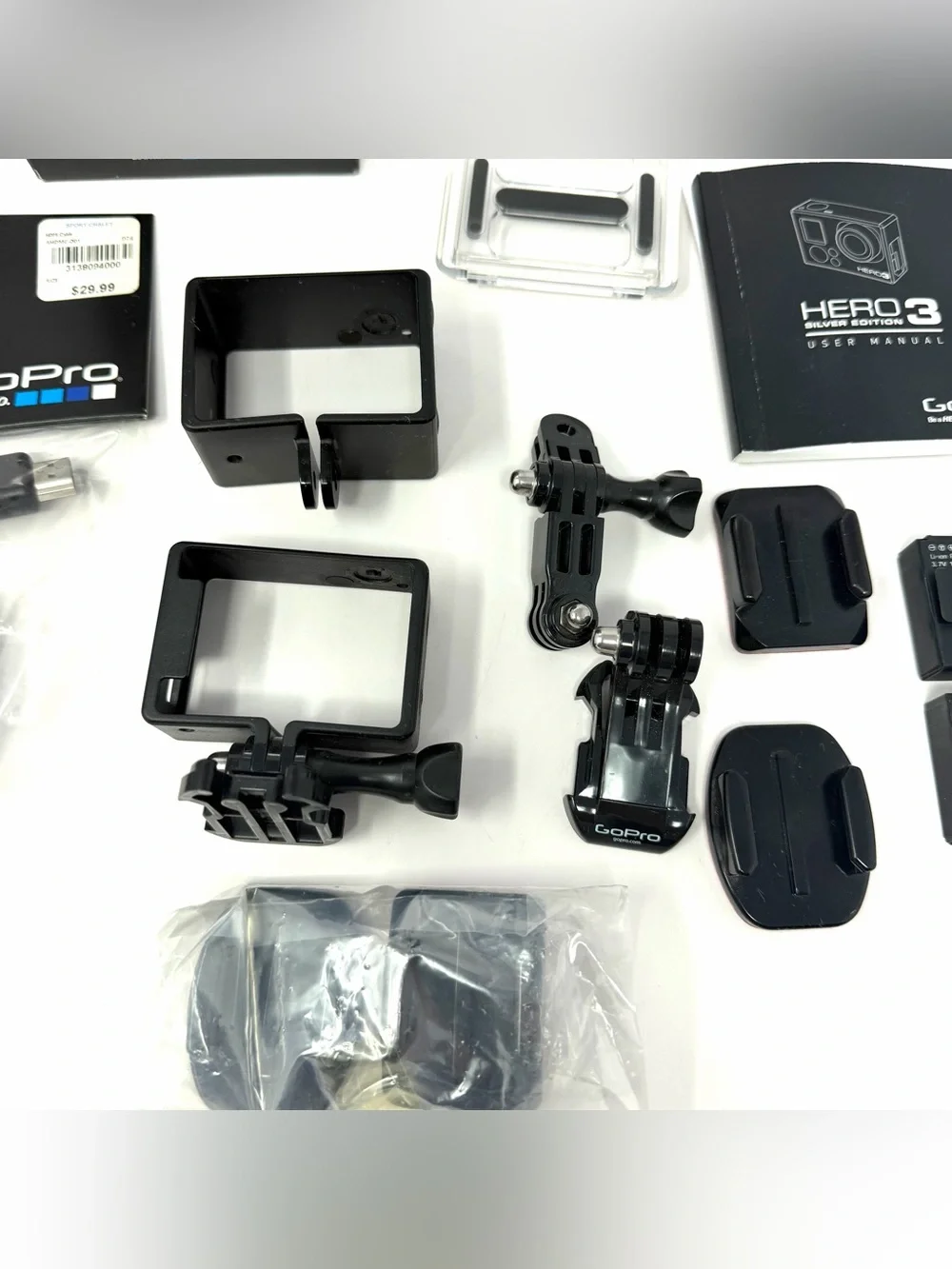 GoPro HERO3 Silver Action Camera Bundle Lots Of Accessories Excellent Condition!